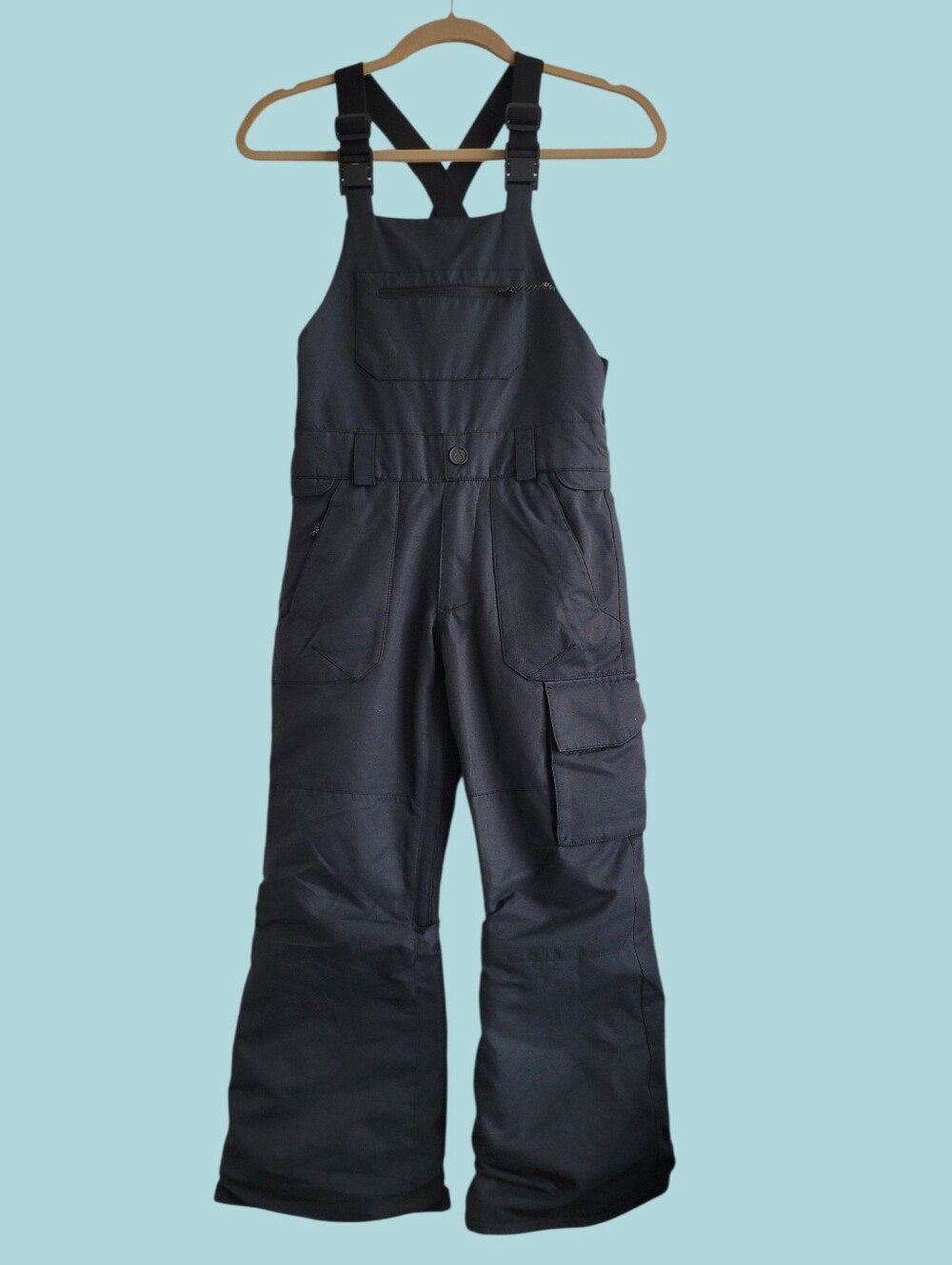 Volcom Kids 6 Barkley‎ Insulated Bib Snow Ovetalls XS Black 10K Waterproofing